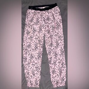 Victoria's Secret Pink and Black Heart Pants